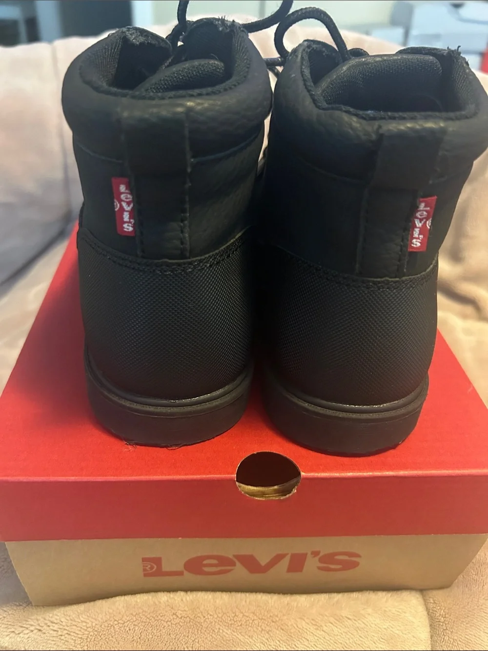 Levi's Boy’s Black Lace-Up Duck Boots